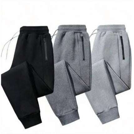 BenBen Mens 3 Pack Ultra Soft Fleece Zipper Pocket Jogger