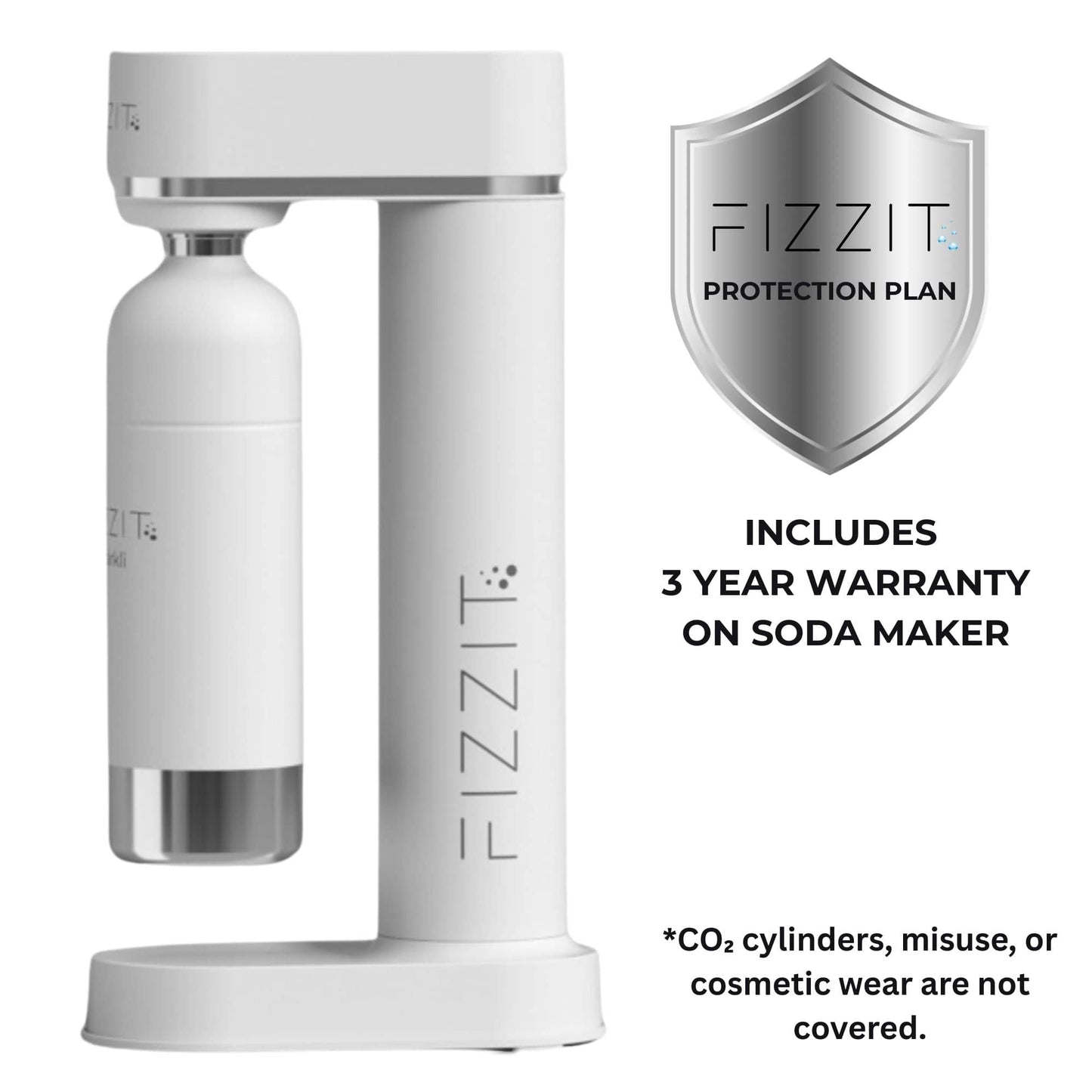 Fizzit™ Spärklï Carbonated Water Soda Maker with Stainless Steel Bottle – Dishwasher Safe Bottles - Sparkling Water Maker