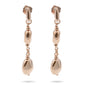 Rose Gold Drop Earrings 18ct Rose Gold Plated Bronzallure Square Link