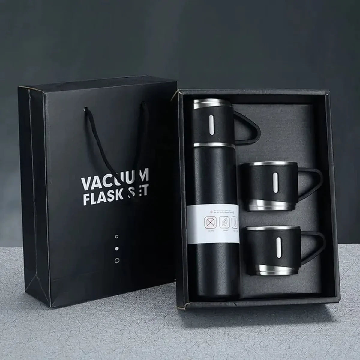 500ml Vacuum Insulated Stainless Steel Thermos with 3 Lids