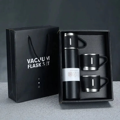 500ml Vacuum Insulated Stainless Steel Thermos with 3 Lids