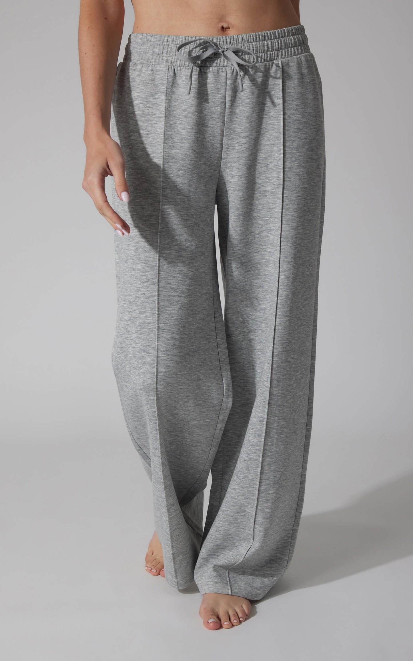90 Degree by Reflex Softlite Fleece Timeless Pintuck Wide Leg Pant