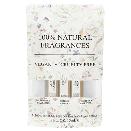 100Bon Ladies Set .5 Edc Raspberry/Citrus/Tea