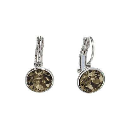 Classic Leverback Earrings with Sparkling Swarovski Crystals by callura