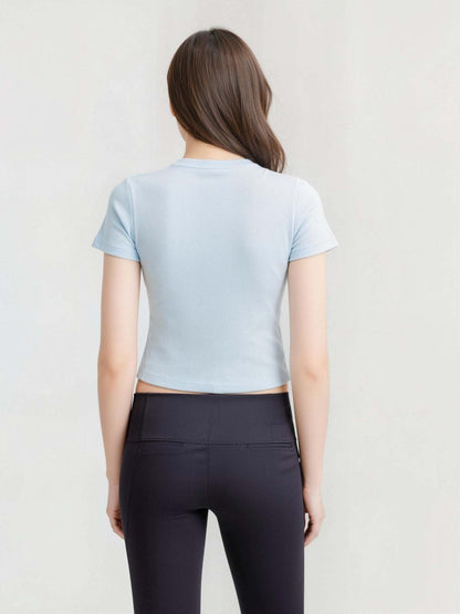Buttery Soft Built-In Padded Bra Short Sleeve T-Shirt