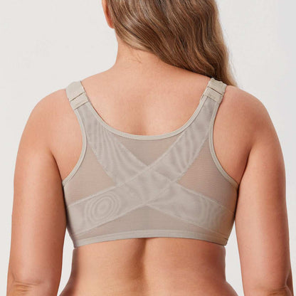 Front Closure Posture Support Underwire Plunge Bra