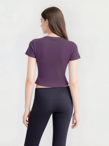 Buttery Soft Built-In Padded Bra Short Sleeve T-Shirt