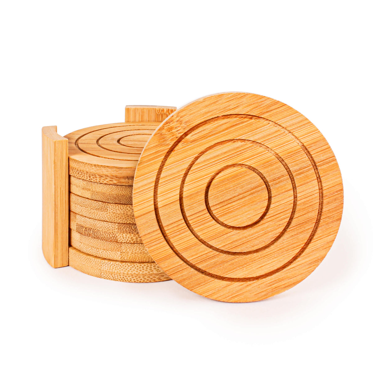 BergHOFF Bamboo 7pc Circular Coaster Set