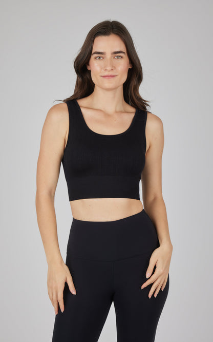 90 Degree by Reflex 2 PK Seamless Cable Knit Texture Bra Top
