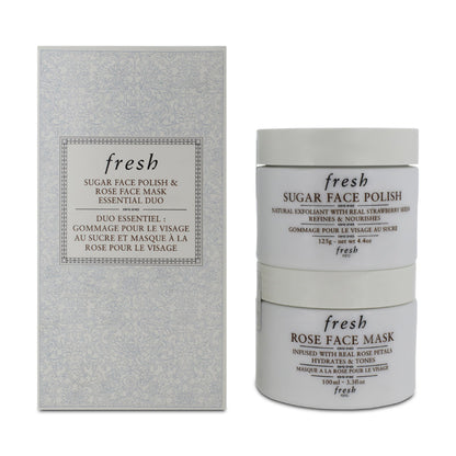 Fresh 100ml Rose Face Mask 125g Sugar Face Polish Set (Clearance)