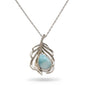 Larimar Stone Sterling Silver Willow Necklace By Marahlago