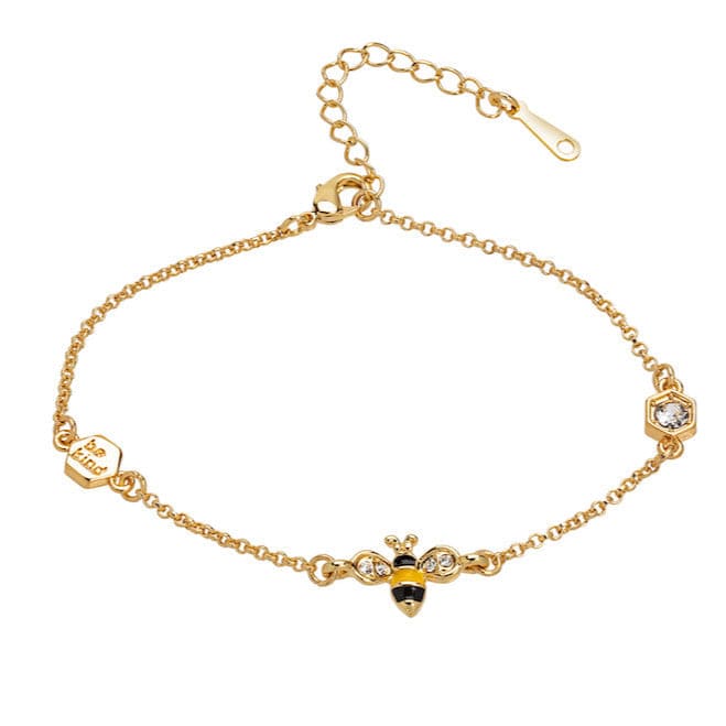 Clear Swarovski Crystal Bracelet – Bee Kind Bracelet Gold Plated Swarovski