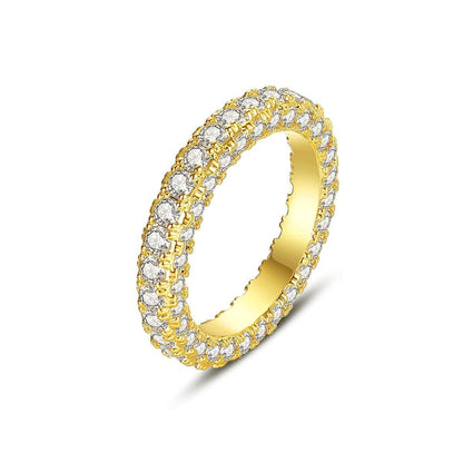 Cubic Zirconia & Goldtone Band