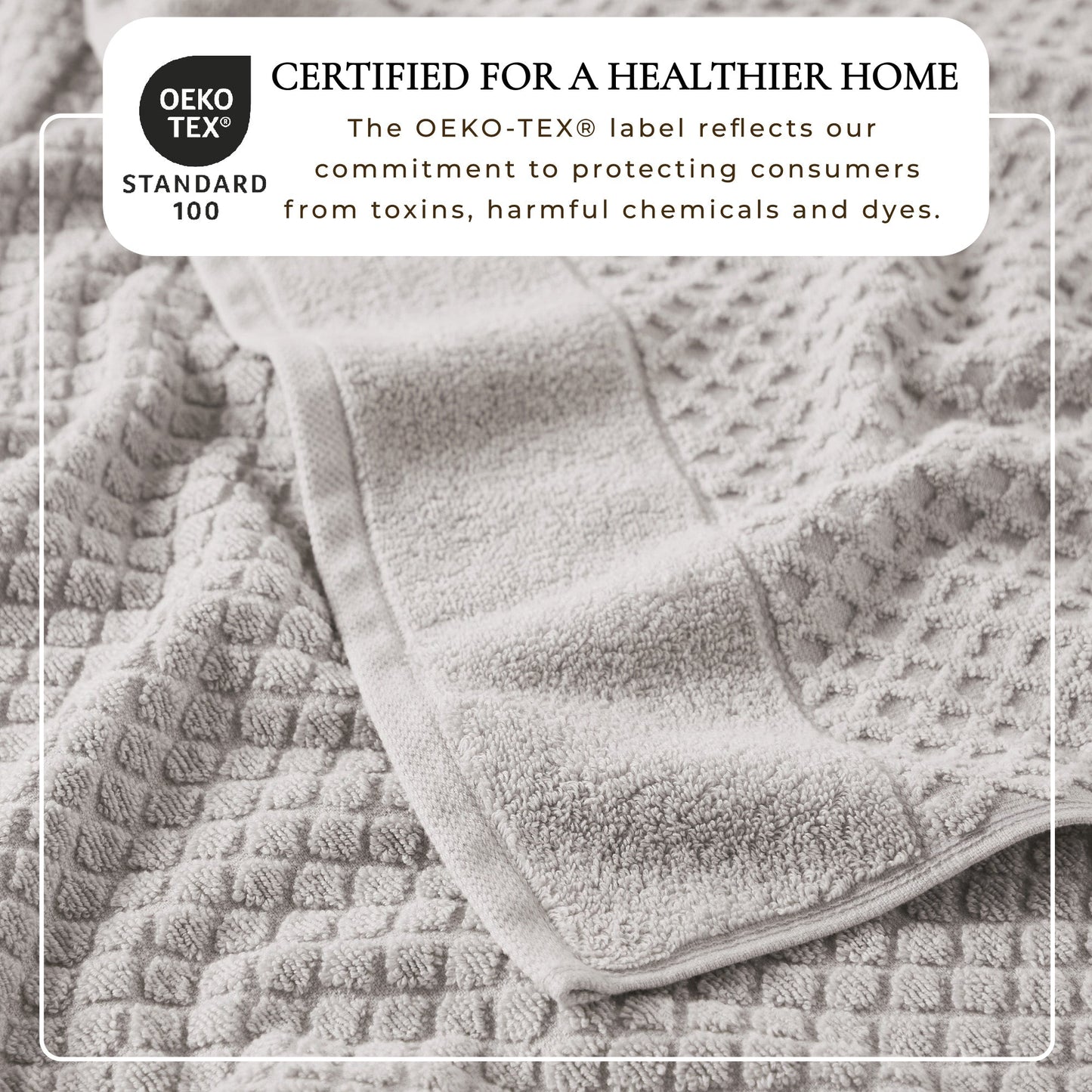 Cotton Diamond Waffle Weave Bath Towel Set - Grayson Collection
