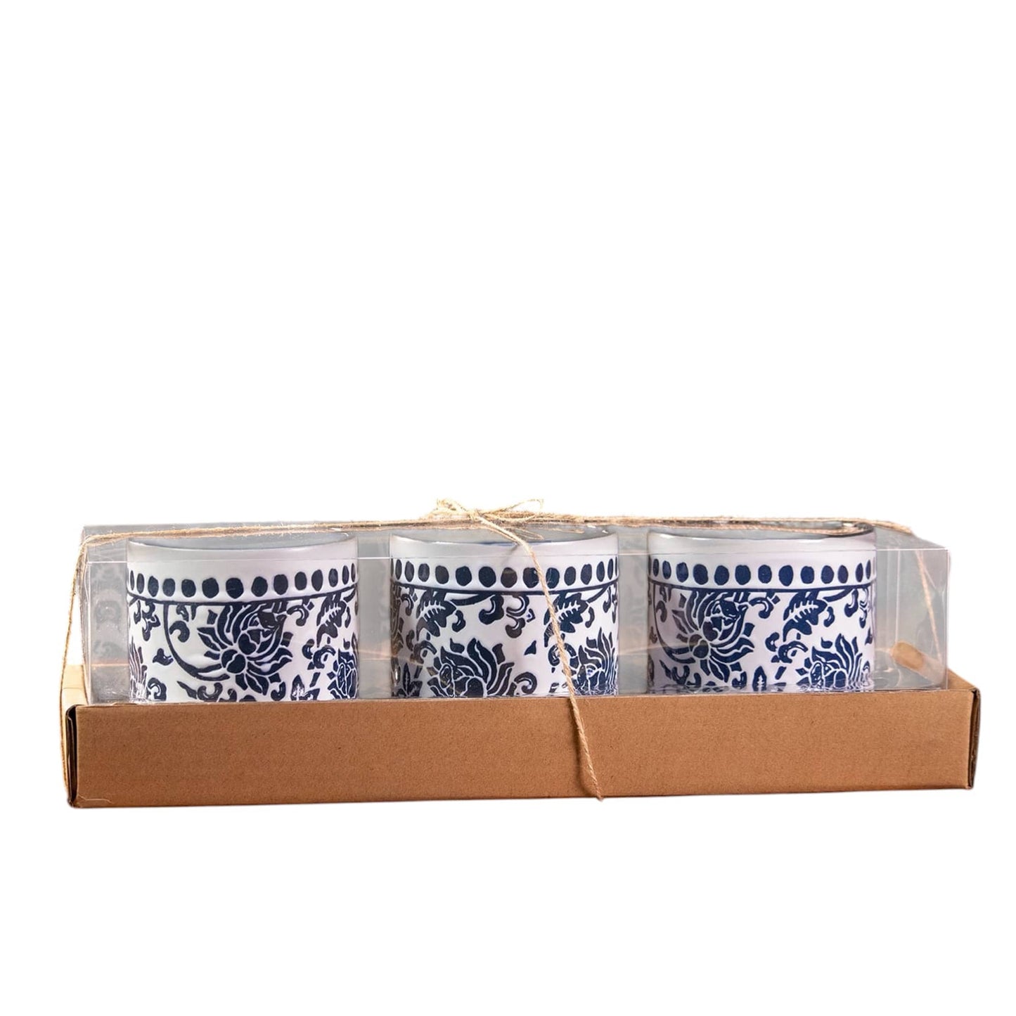 China Charm Set Of 4" Planters W/Tray