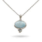 Naples Larimar Stone Sterling Silver Necklace By Marahlago