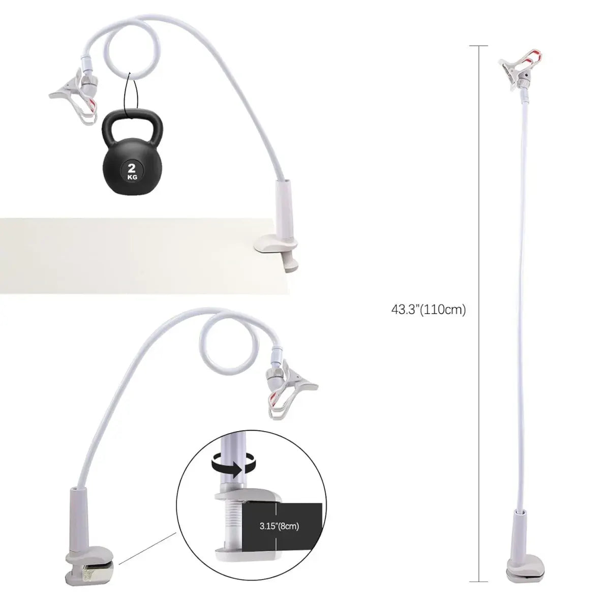 Adjustable CPAP Tube Hanger