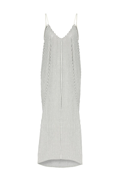 Yaz Dress (Black Stripes)