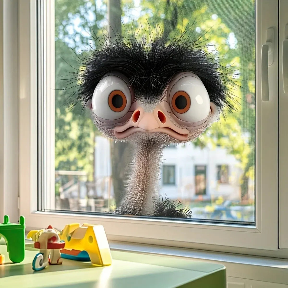 20Pcs Funny Ostrich Window Decal