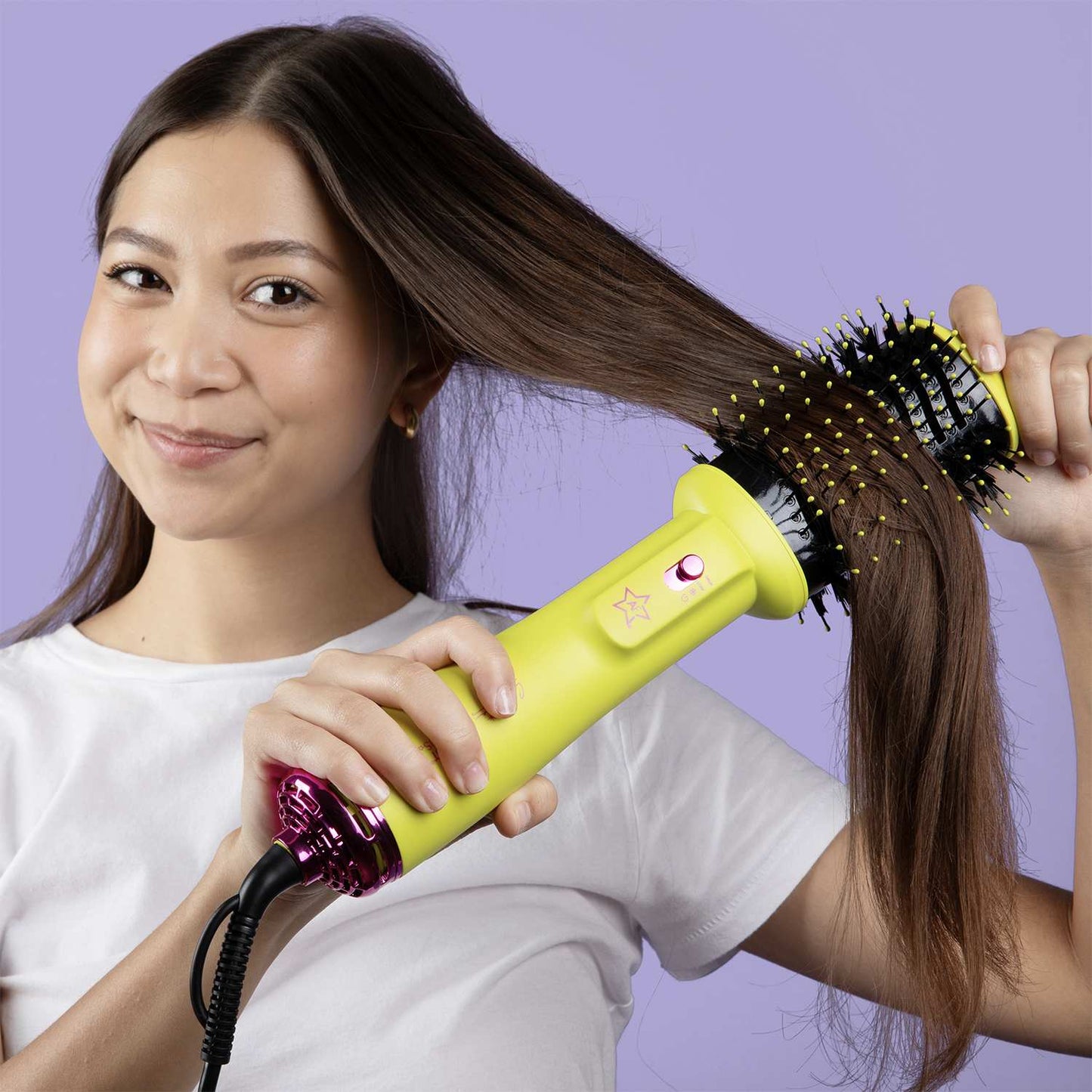 Almost Famous Blowout Brush 2inOne Volumizing Blowout Dryer - Yellow
