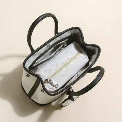 Carefree Canvas and Leather Top Handle Bag