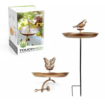 Bird Bath and Butterfly Oasis Pollinator Garden Fountain