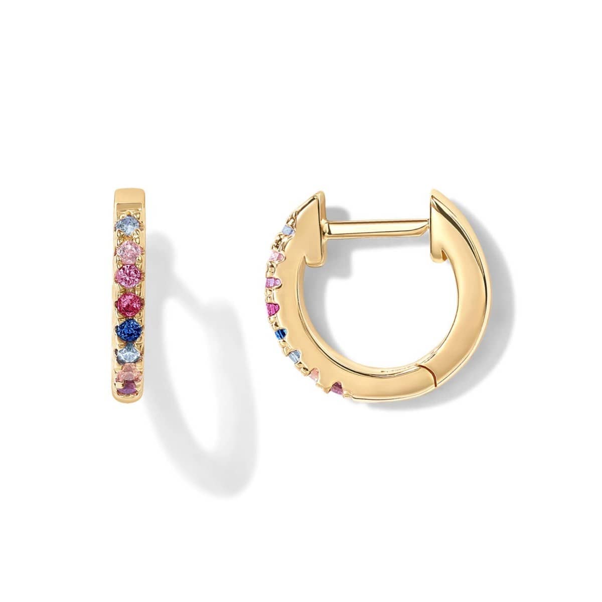CZ Huggie Hoop Earrings