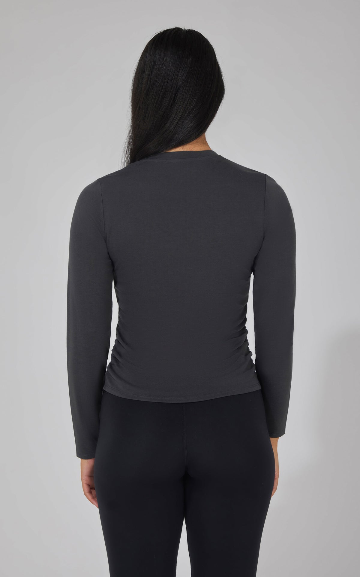 90 Degree by Reflex 2 PK Side Ruched Long Sleeve Top