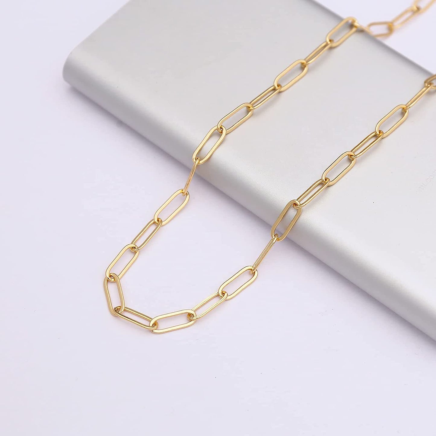 14k Gold Plated Cable Link Chain Adjustable Bracelet