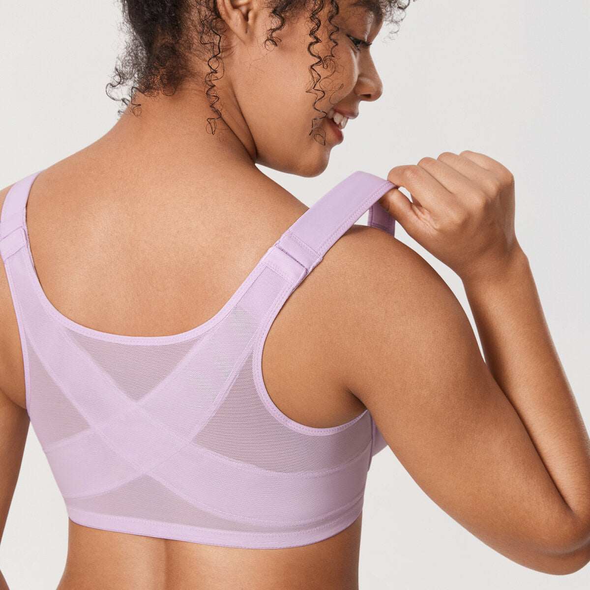 Front Closure Posture Support Underwire Plunge Bra