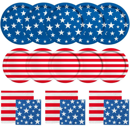 American Flag Disposable Table Decor Kit