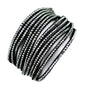 Black Crystal Studded Wrap Bracelet By Aeon