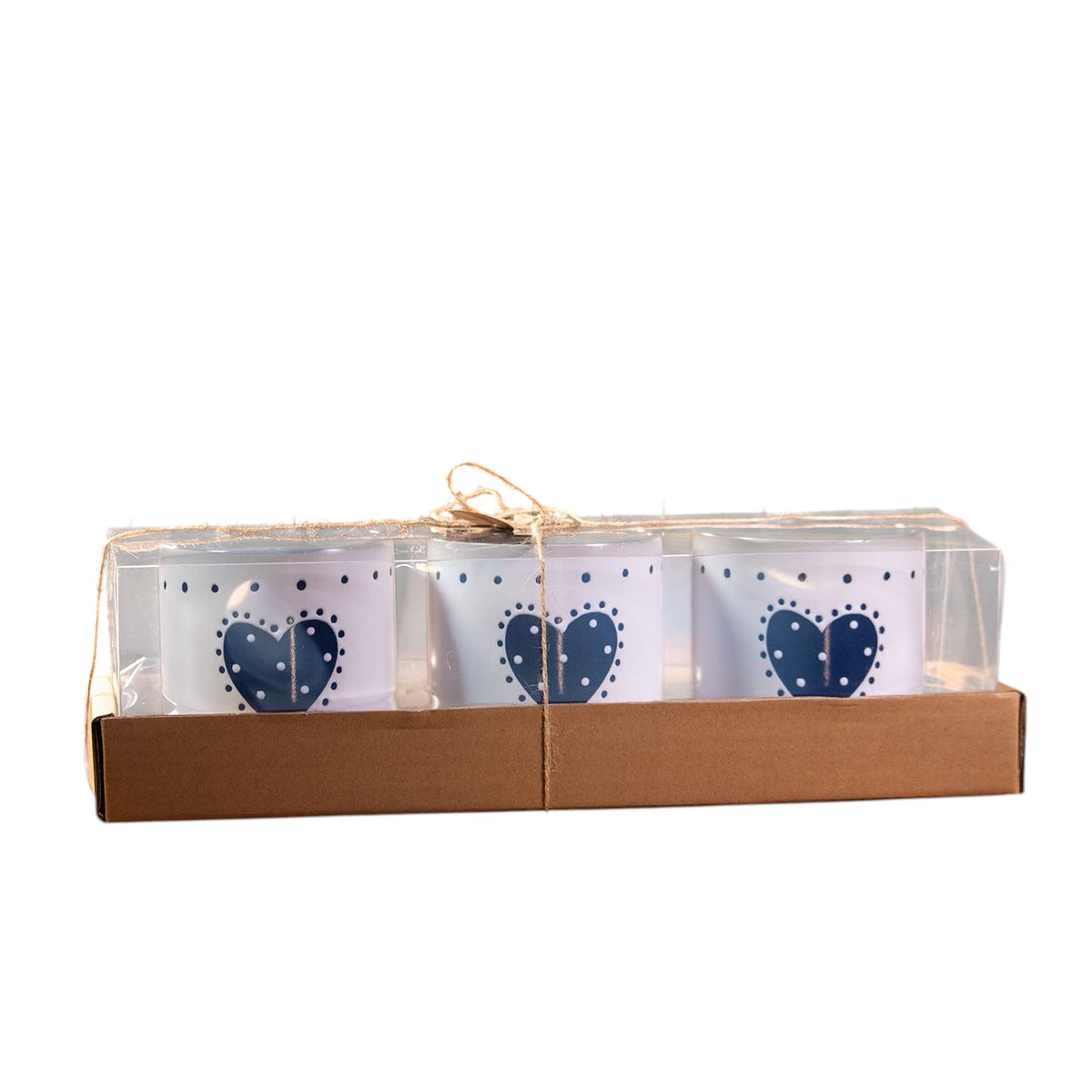 Country Heart Set Of 4" Planters W/Tray