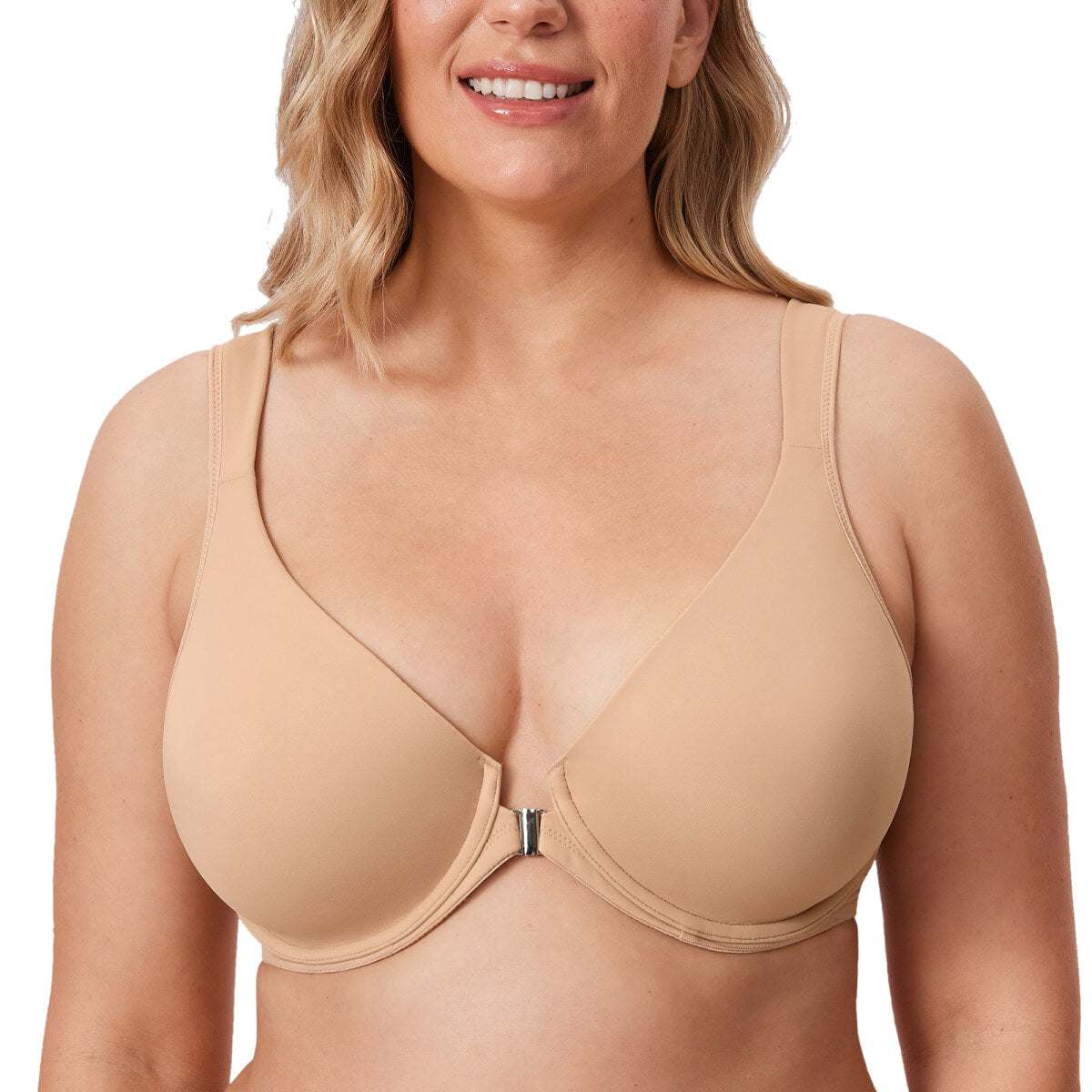 Front Closure Posture Support Underwire Plunge Bra