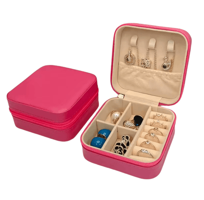 Fuchsia Jewelry Mini Travel Case