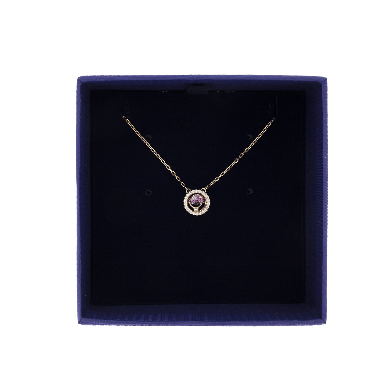 Swarovski Purple Sparkling Dance Rose Gold Pendant 5620551