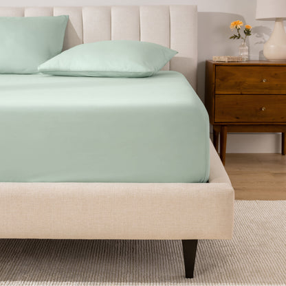 Bare Home Organic Cotton Fitted Sheet Grey