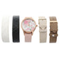 Jessica Carlyle Rose Gold Floral Ladies Watch & 4 Extra Straps (Blemished Box)