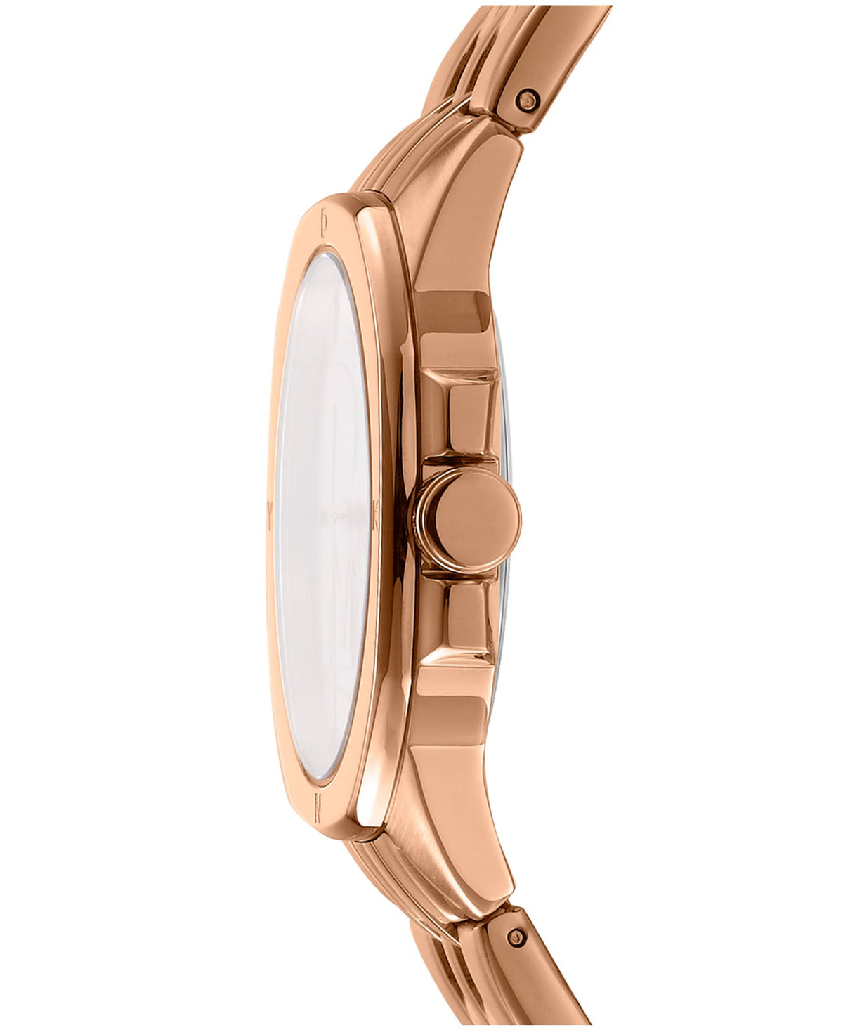 Dkny Women Watch, Rose Gold Color Case, Rose Gold Dial, Rose Gold Color Metal Bracelet, 3 Hands, 5 Atm